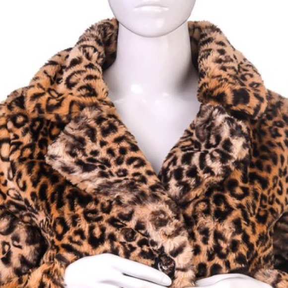 NEW STYLE Winter 2022 Cozy Cropped Leopard Fancy Jacket Coat - Picture 3 of 6
